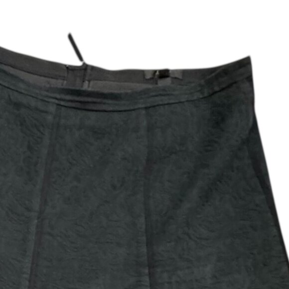 J.Crew Black Seamed Matelasse Skirt Flare A-Line Style A6143 Women's Size 14 - Picture 3 of 7